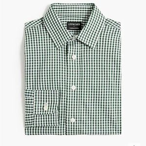 Crewcuts Thompson boys green gingham check Oxford Sz 3